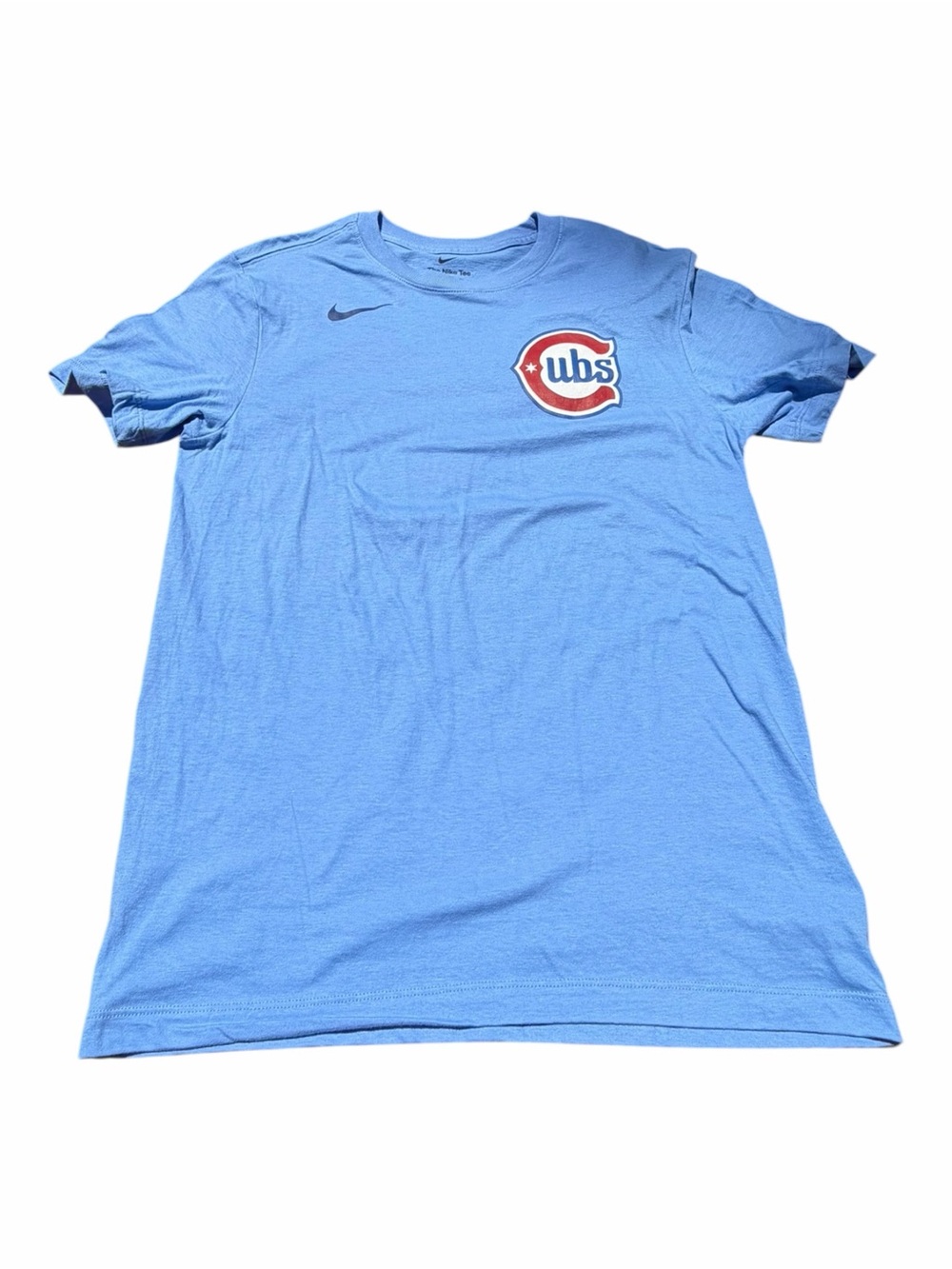 Nike Chicago Cubs Logo T-Shirt Blue NWT Size Small MLB Baseball Tee